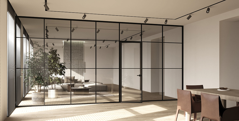 Loft-System 2 — Перегородка с распашной дверью