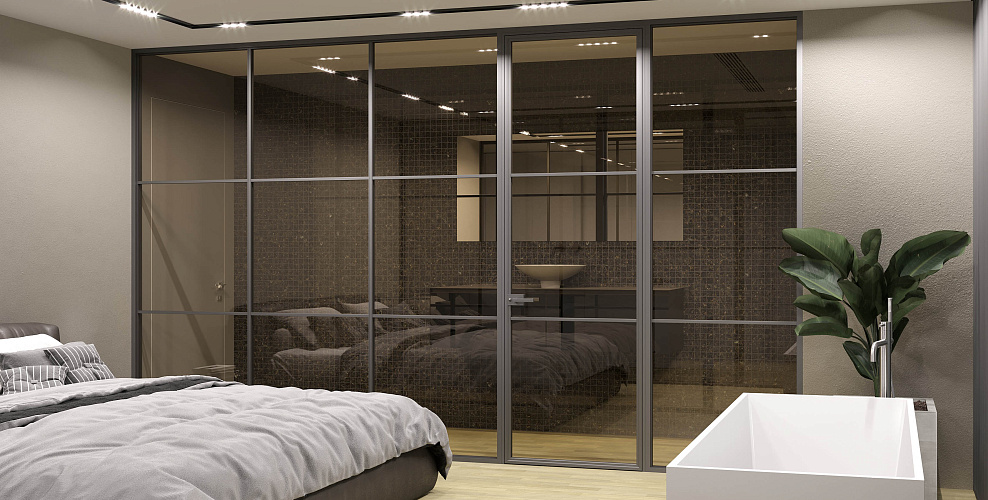 Loft-System 3 — Перегородка с распашной дверью