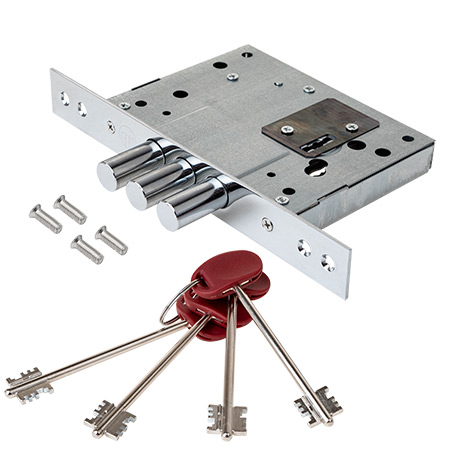 Замок ПОРТЕ 60mm LOCK BODY with 4 keys T-57/S8