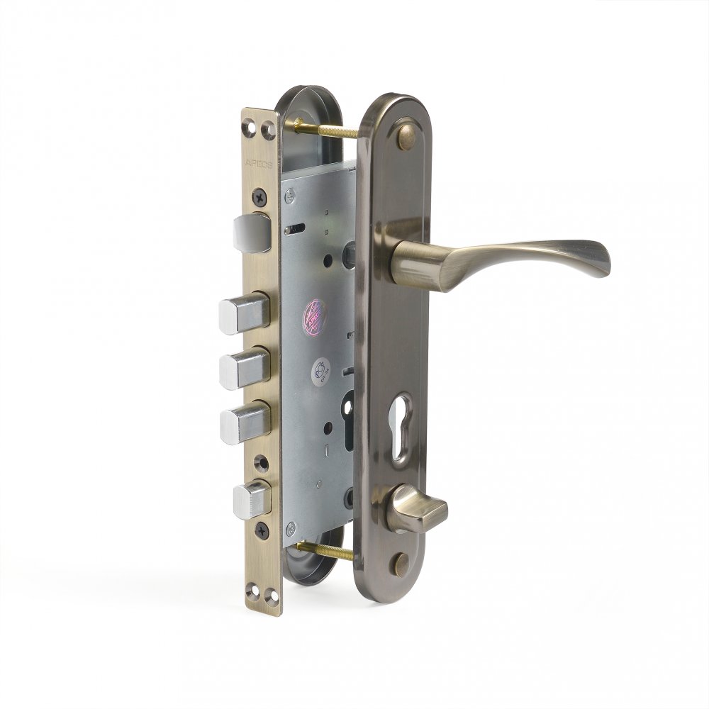 Замок врезной Apecs T-05-60/80.1923-A-C-AB-L