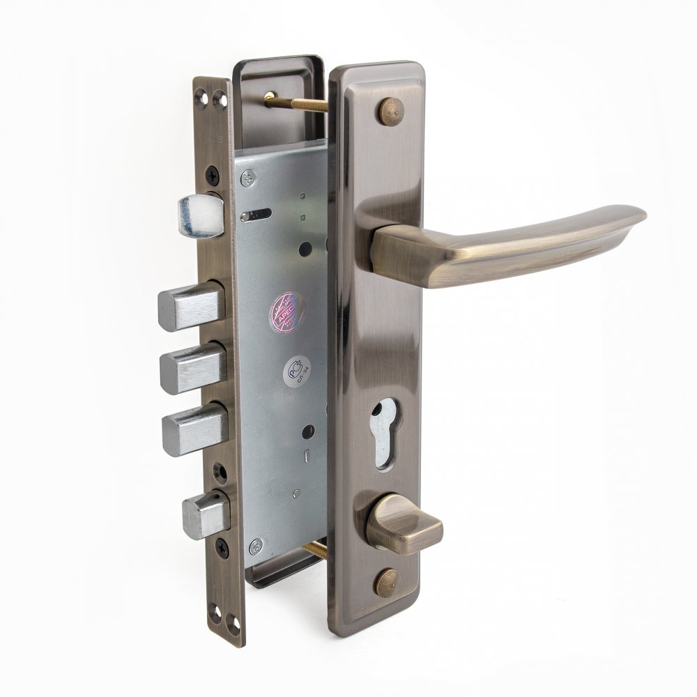 Замок врезной Apecs T-05-60/80.2293-A-C-AB-L