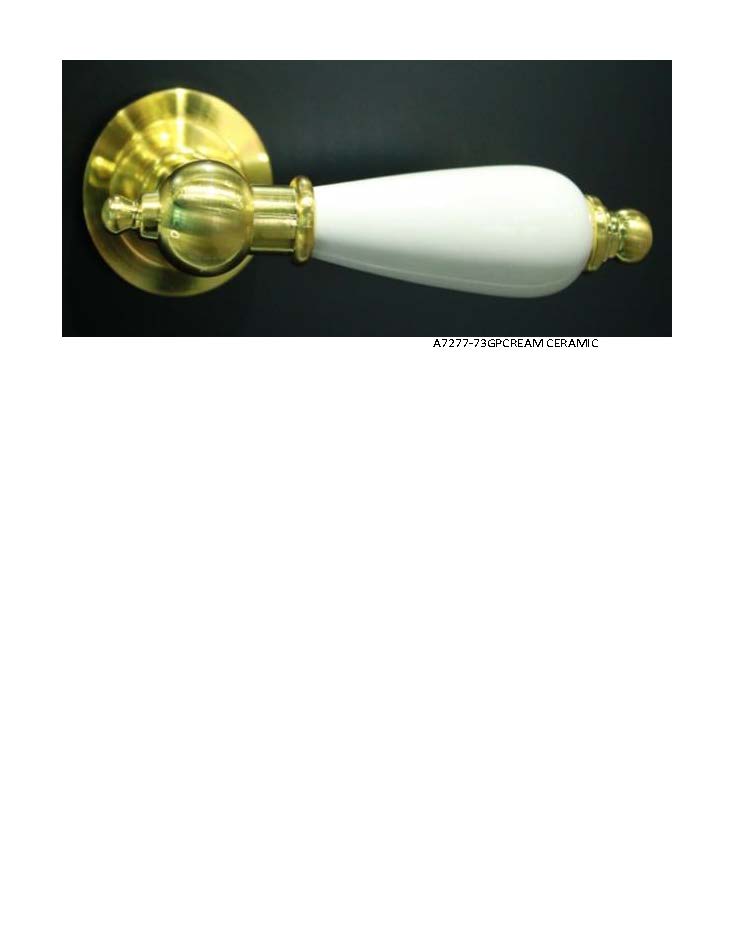 Ручка Alemar A7277-73 GP + CREAM CERAMIC