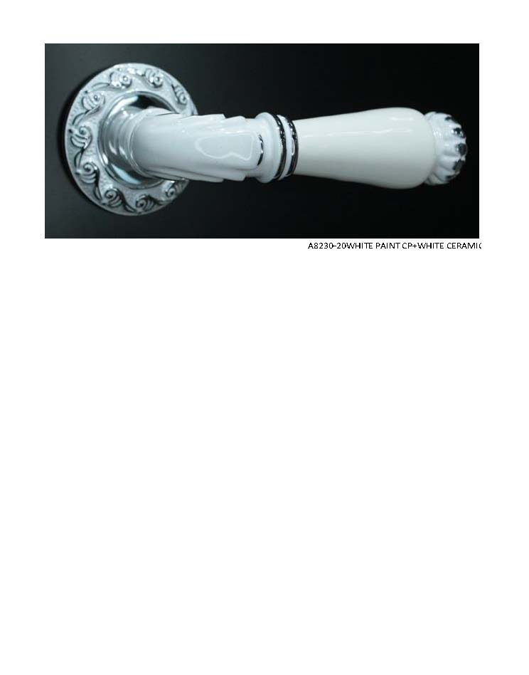Ручка Alemar A8230-20 WHITE PAINT CP+ WHITE CERAMIC