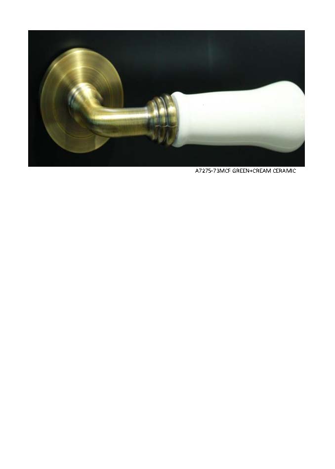 Ручка Alemar A7275-73 MCF(green) + CREAM CERAMIC